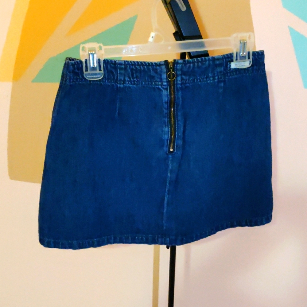 Blue jean mini skirt